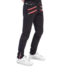 RED ZIP SKINNY